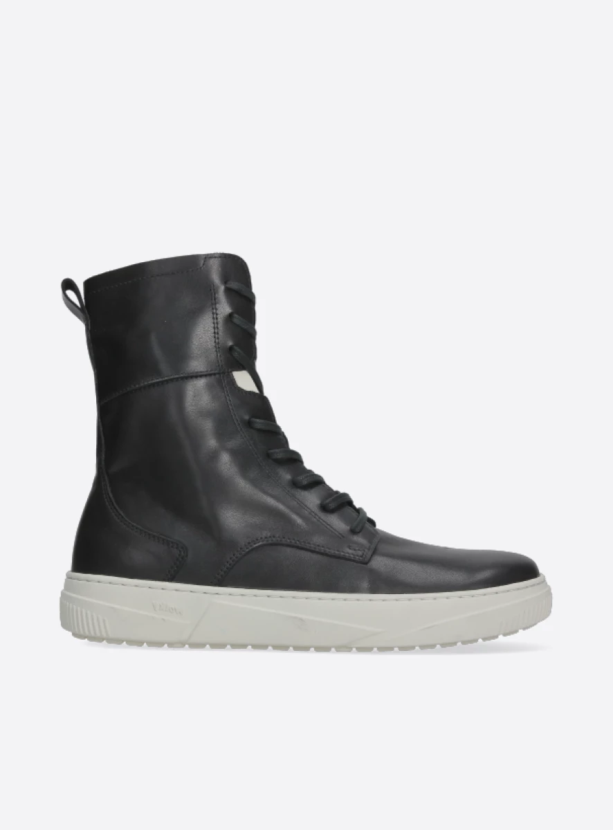 wolky Check Leren veterlaars met gymp zool