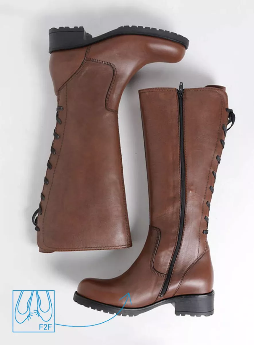 Wolky Lascana F2F Hoge Laars Met Veters En Rits