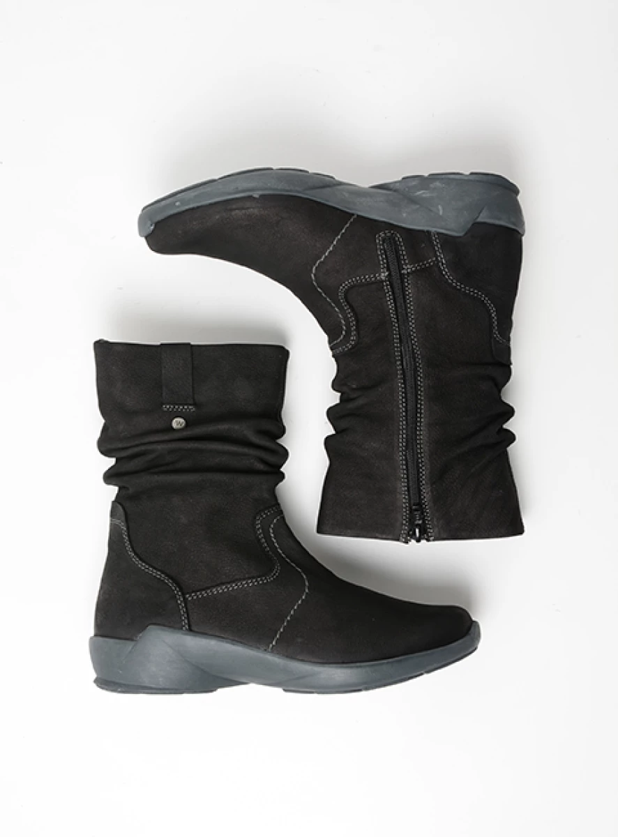 Wolky Luna Laarsje Met Geplooide Schacht