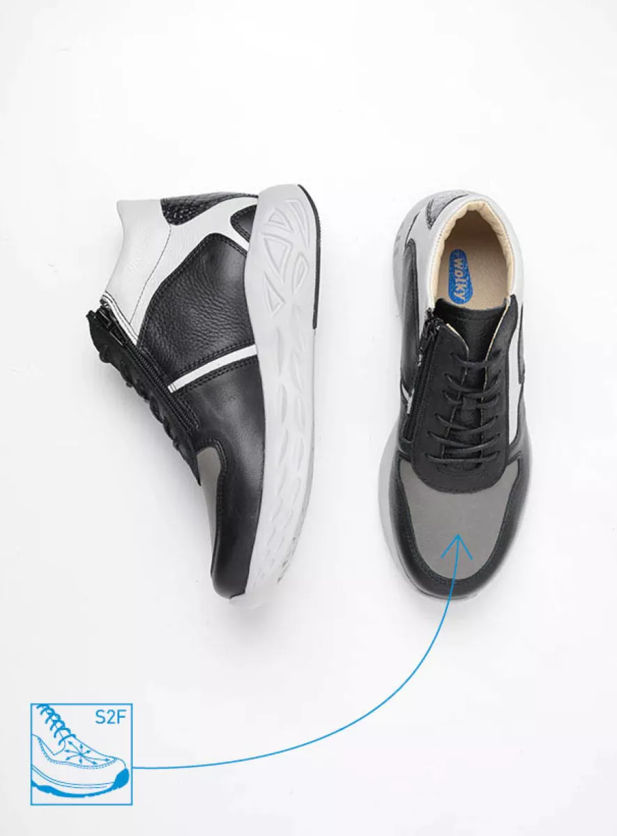 Wolky Pep S2F Enkelhoge Veterboot Met Stretch