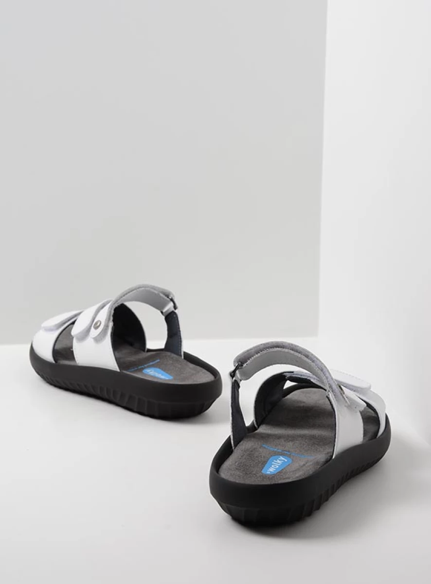 Wolky Sense Slipper Met Leer En Kurk