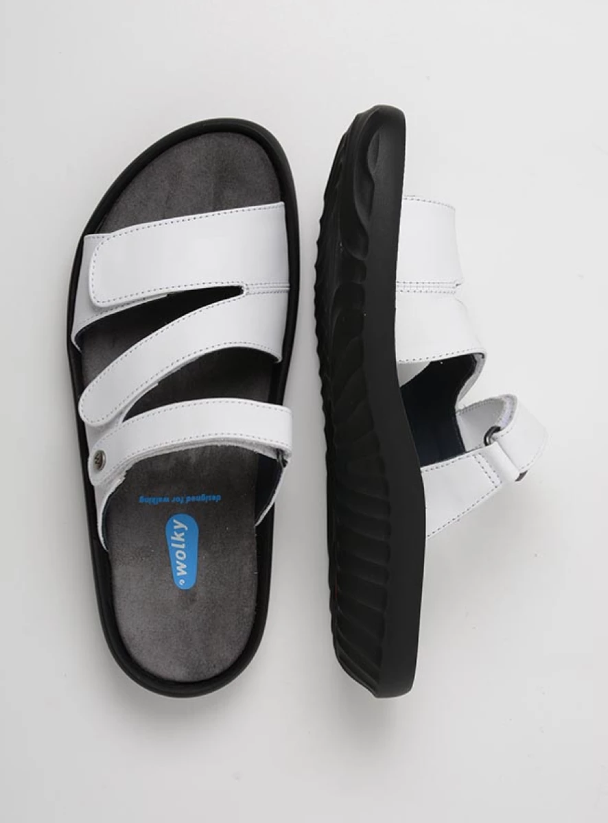 Wolky Sense Slipper Met Leer En Kurk