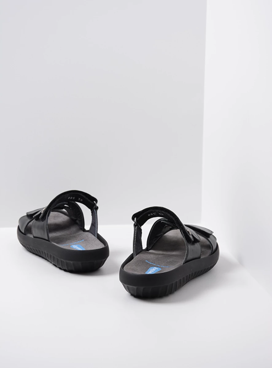 Wolky Sense Slipper Met Leer En Kurk