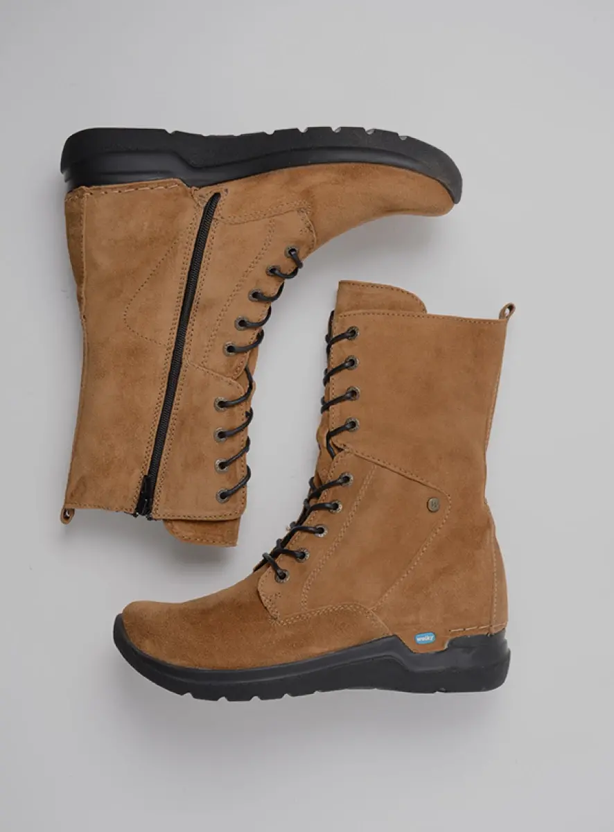 Wolky Zigzag Halfhoge Veterlaars Met Rits