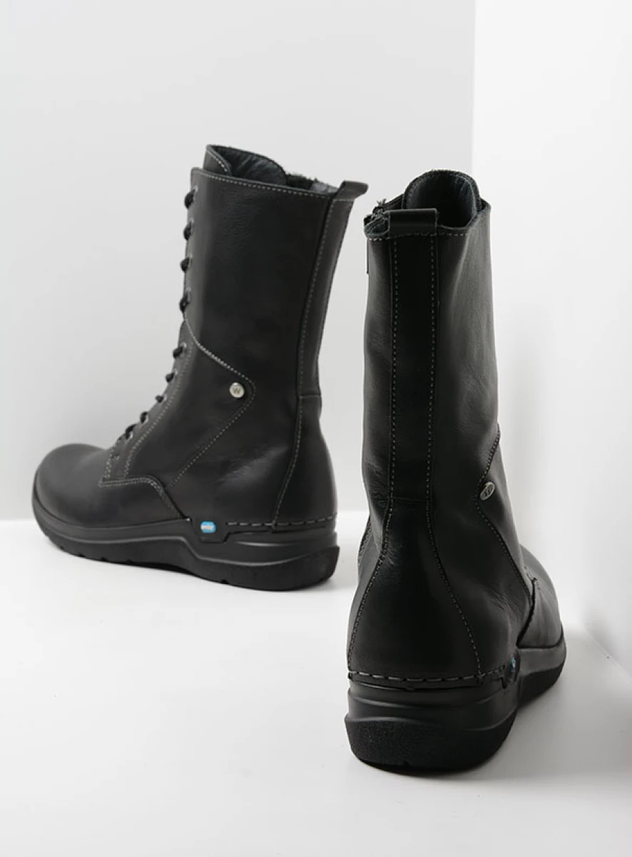 Wolky Zigzag Halfhoge Veterlaars Met Rits