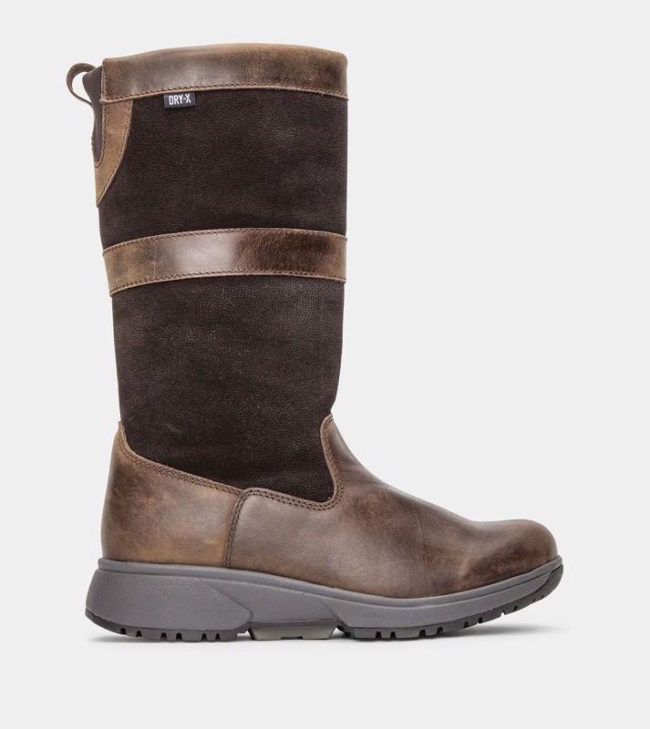 xsensible Voor outdoor fans Deze laarzen van hoogwaardig vetleer en suède zijn geïnspireerd op de hikingtrend en zorgen voor draagcomfort bij iedere trip buiten de stad. Het geïntegreerde Dry X Waterproof-membraan houdt je vo