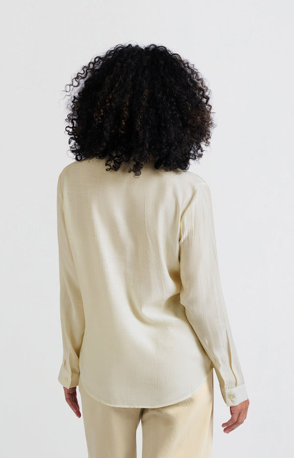Yaya Blouse Met Textuur En Normale Pasvorm Soft Off White