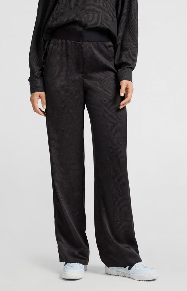 Yaya Broek Met Print En Wijde Pijpen Phantom Dessin