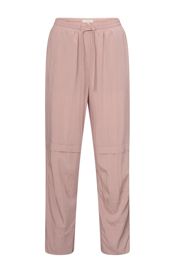 yaya Broek met siernaden en losse pasvorm Soft Mauve Pink