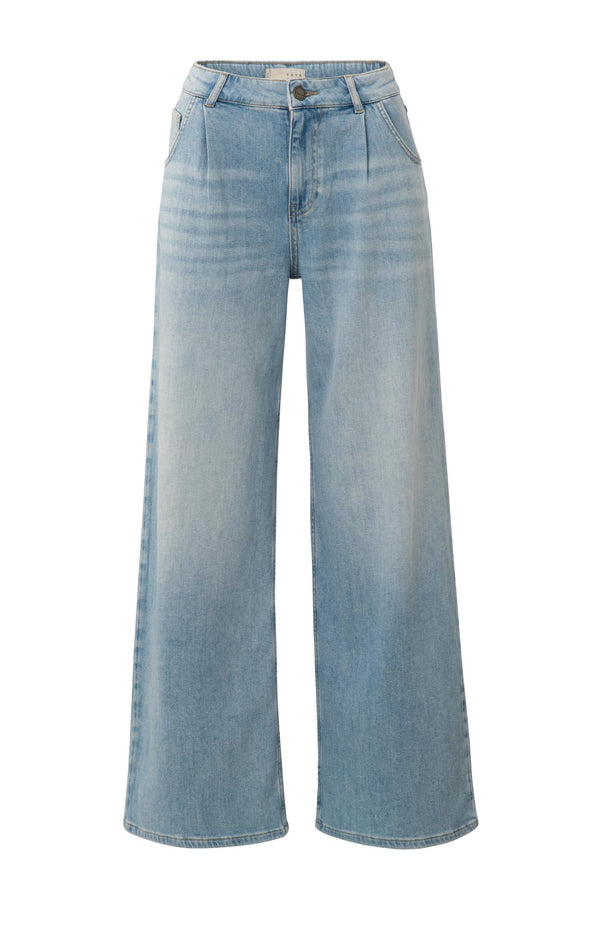 yaya Denim broek met wijde pijpen (L32) Light Blue Denim