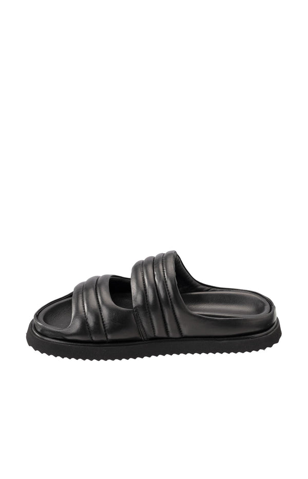 Yaya Gewatteerde Sandalen Met Brede Banden Washed Black