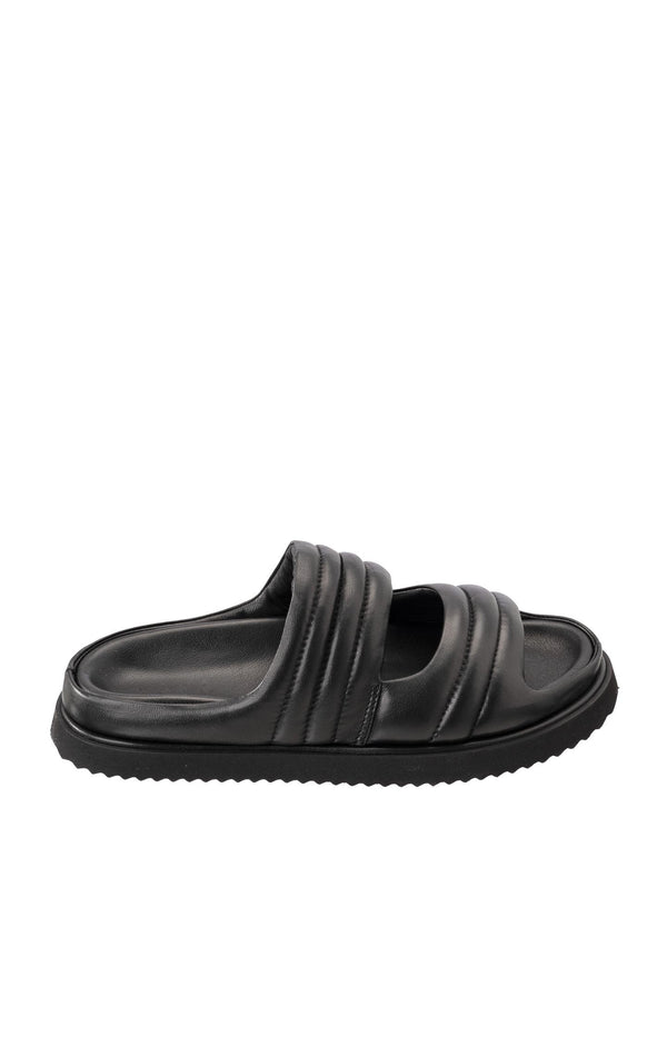 Yaya Gewatteerde Sandalen Met Brede Banden Washed Black