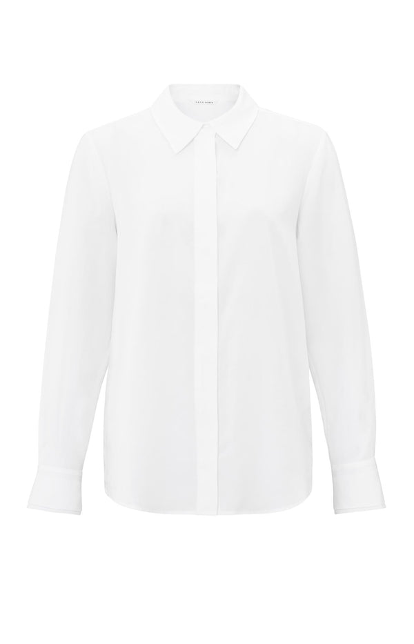 Yaya Klassieke Blouse Met Manchetdetails Pure White