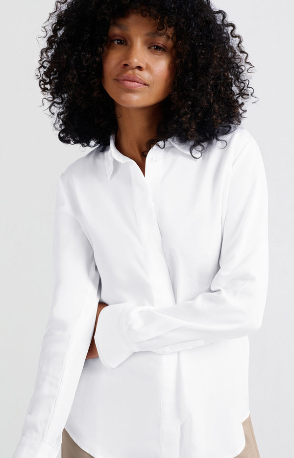 Yaya Klassieke Blouse Met Manchetdetails Pure White