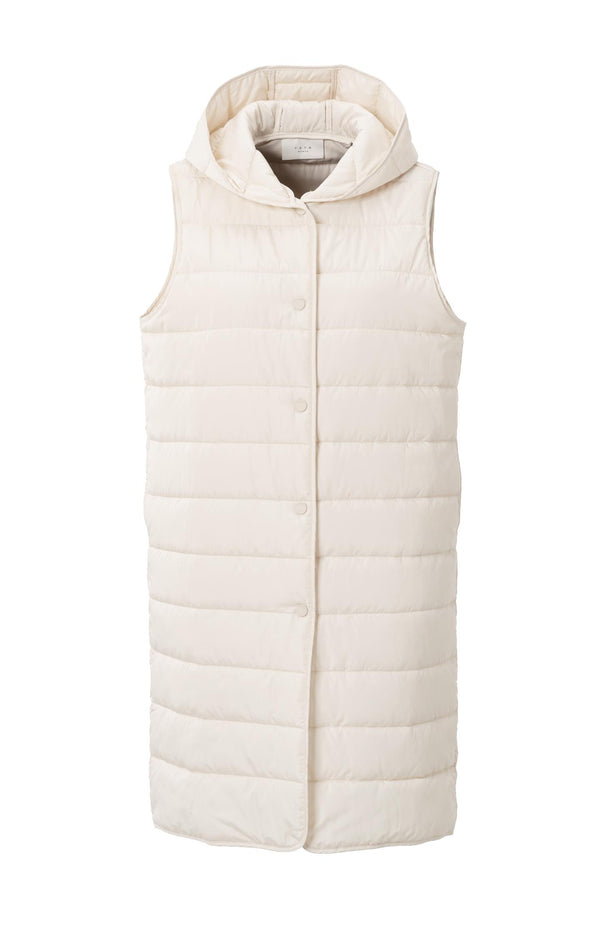 Yaya Lange Jas Met Gewatteerde Bodywarmer En Zakken Feather Melange