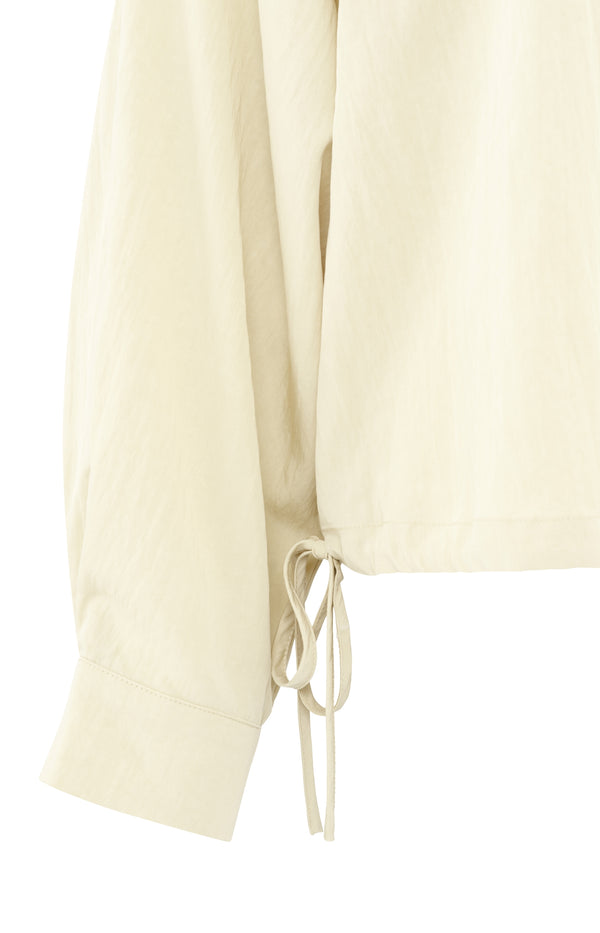 Yaya Lange Mouwentop Met Trekkoord En Losse Pasvorm Off White