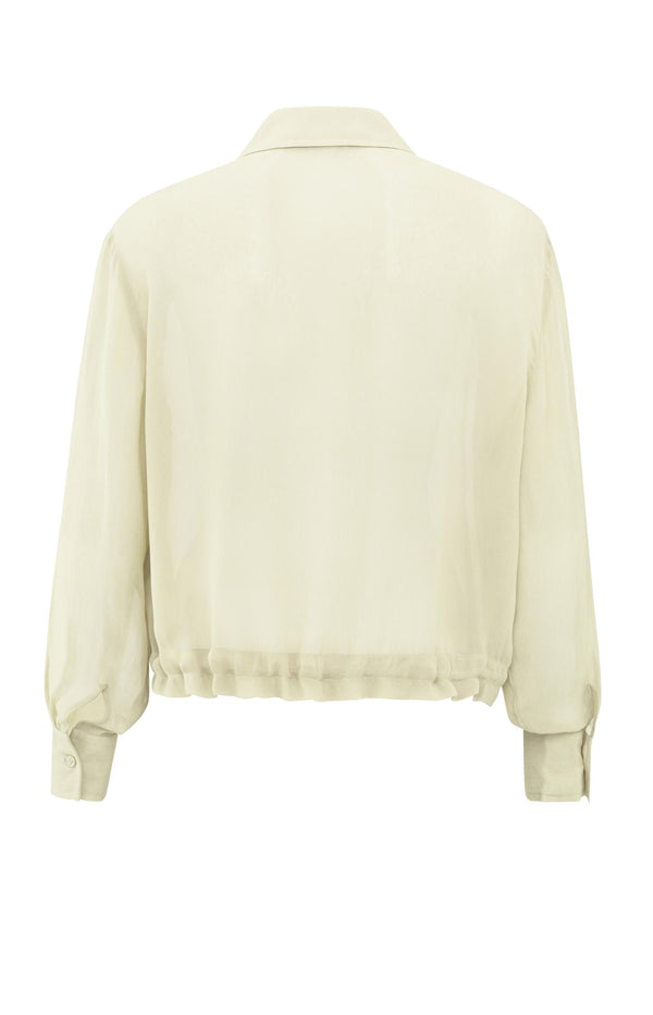 Yaya Luchtig Blousejack Met Ritssluiting Summer Sand