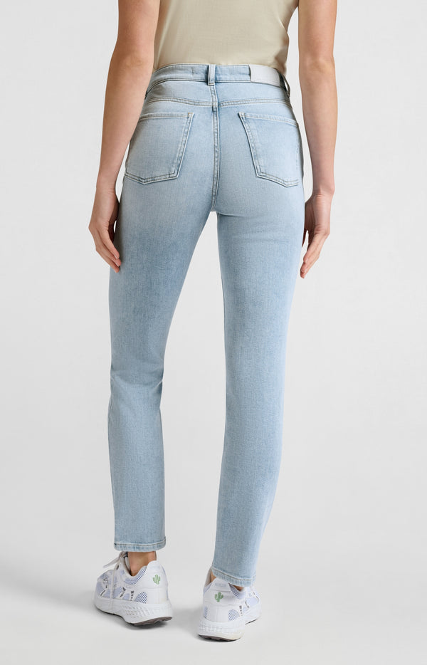 Yaya Rechte Jeans Met Overslagdetail Light Blue Denim