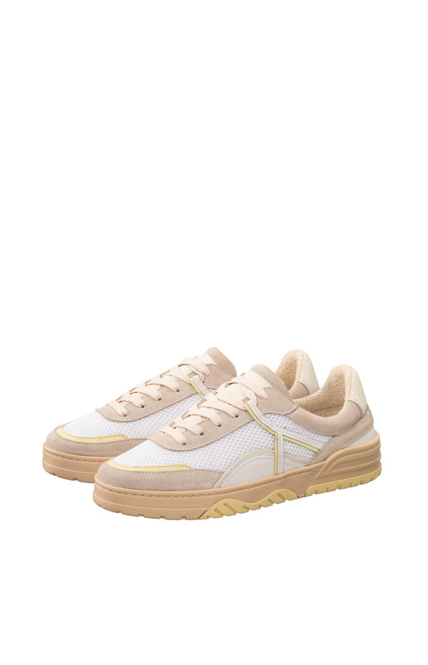 Yaya Sneakers Met Contrasterende Kleuren Lemon Grass Yellow