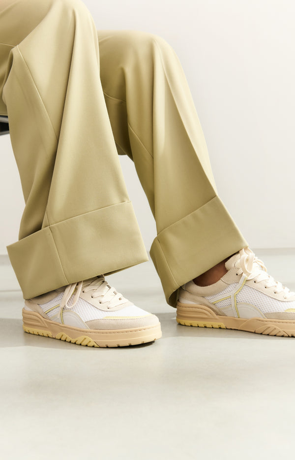 yaya Sneakers met contrasterende kleuren Lemon Grass Yellow yaya Sneakers met contrasterende kleuren Lemon Grass Yellow