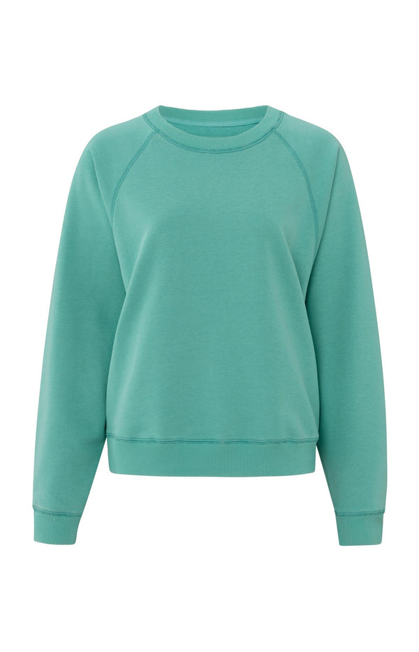 Yaya Sweater Met Ronde Hals En Raglanmouwen Pool Blue