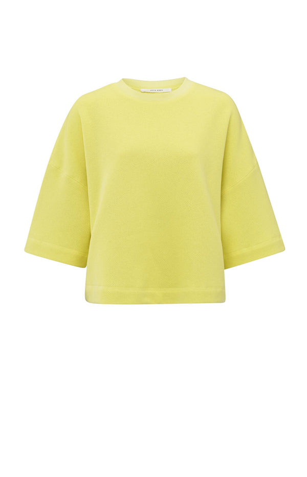 Yaya Sweatshirt Met Losse Pasvorm Lemon Grass Yellow
