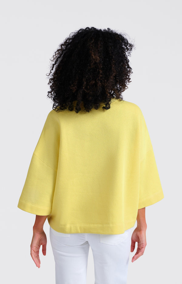 Yaya Sweatshirt Met Losse Pasvorm Lemon Grass Yellow