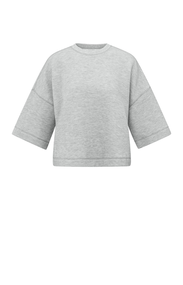 Yaya Sweatshirt Met Losse Pasvorm Soft Grey Melange