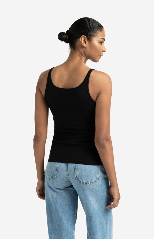 Yaya Basic Singlet Black