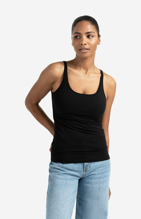 Yaya Basic Singlet Black