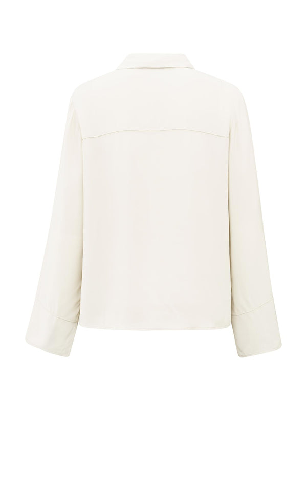 Yaya Blouse Met Siernaden Off White
