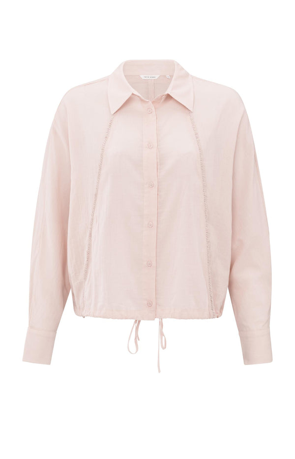 Yaya Blouse Met Subtiele Stikdetails Light Pink