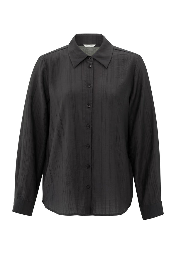 Yaya Blouse Met Textuur En Normale Pasvorm Phantom