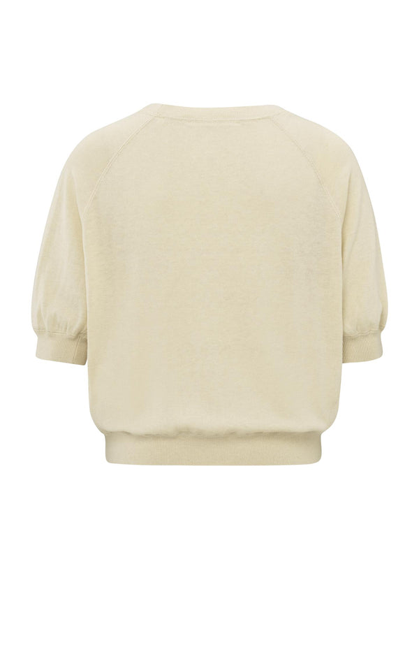 Yaya Fijngebreide Sweater Summer Sand
