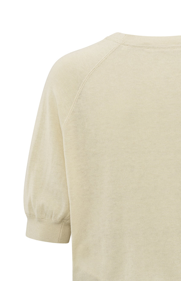 Yaya Fijngebreide Sweater Summer Sand