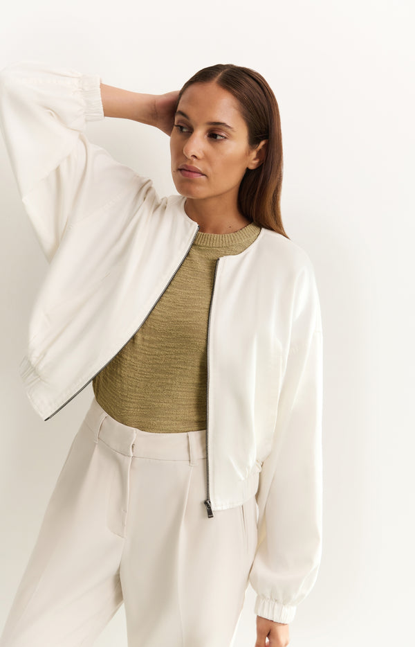 Yaya Mouwloze Top Met Textuur Soft Green