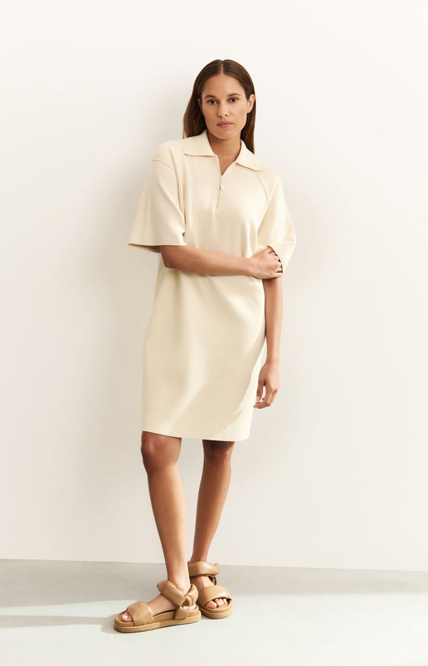 yaya Polo-jurk met rits Summer Sand