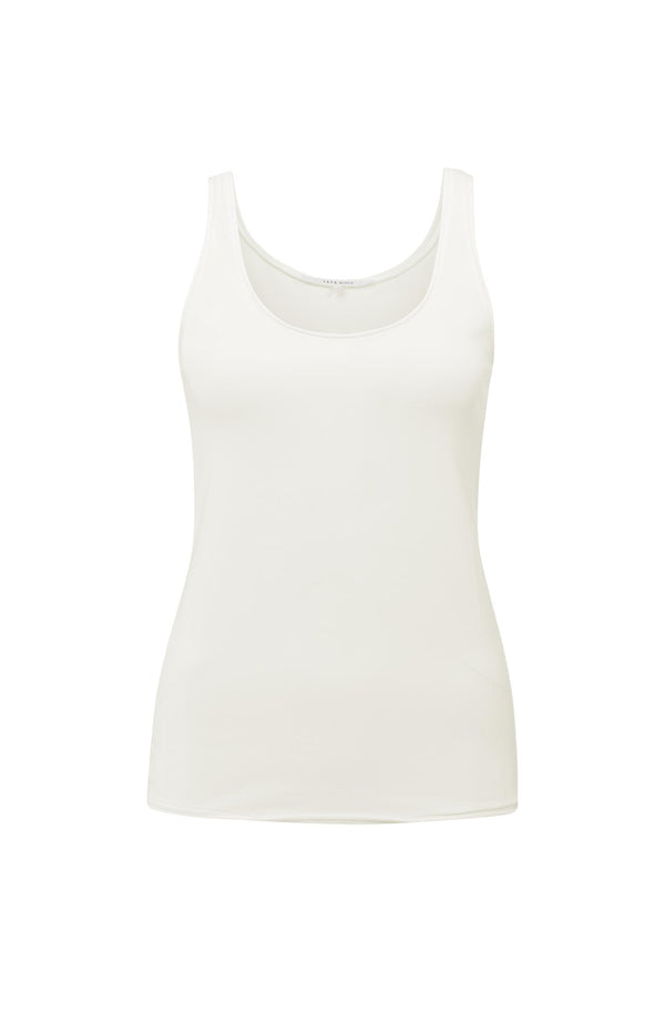 yaya Singlet met diepe ronde halslijn Off White