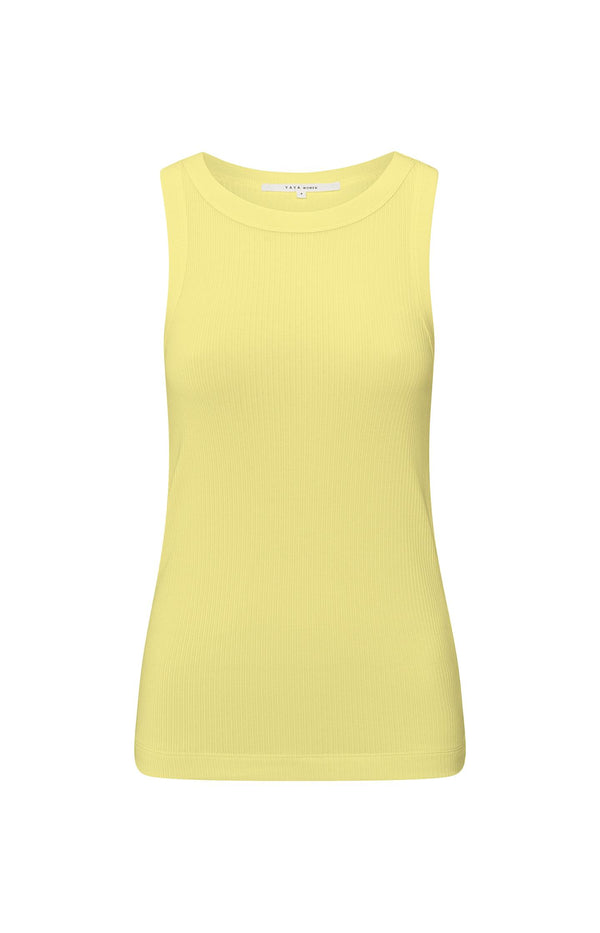 yaya Singlet met ribboorden Lemon Grass Yellow