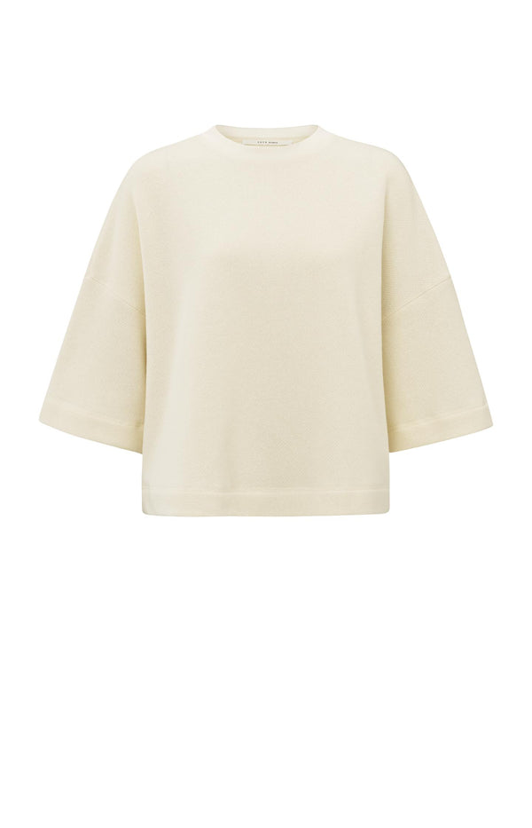 Yaya Sweatshirt Met Losse Pasvorm Off White