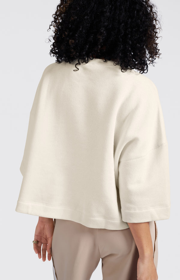 Yaya Sweatshirt Met Losse Pasvorm Off White