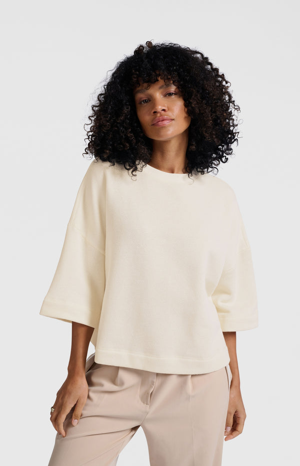 yaya Sweatshirt met losse pasvorm Off White