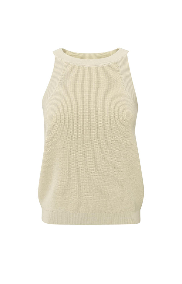 Yaya Tanktop Met Hoge Hals Summer Sand