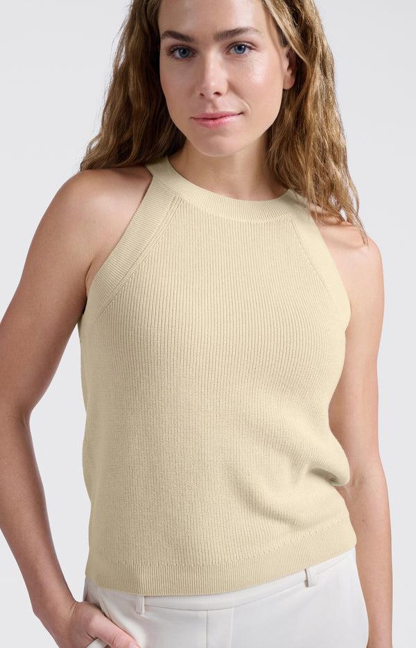 Yaya Tanktop Met Hoge Hals Summer Sand