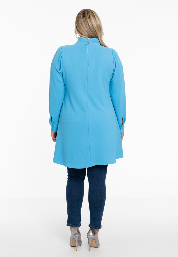 Yoek Tuniek Wide Bottom Pofmouw DIAGONAL - Light Blue