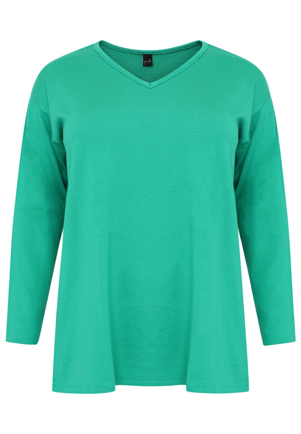 Yoek Basic Trui Met V-hals - Groen