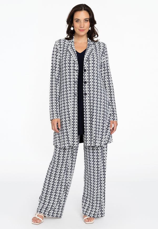 Yoek Blazer A-lijn LOGO Y - Ecru