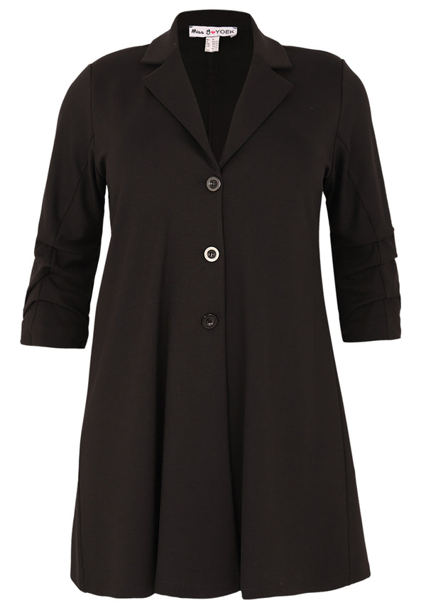 Yoek Blazer A-lijn VERO - Zwart