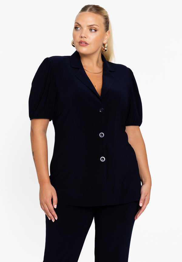 yoek Blazer kort met pofmouw DOLCE - Blauw