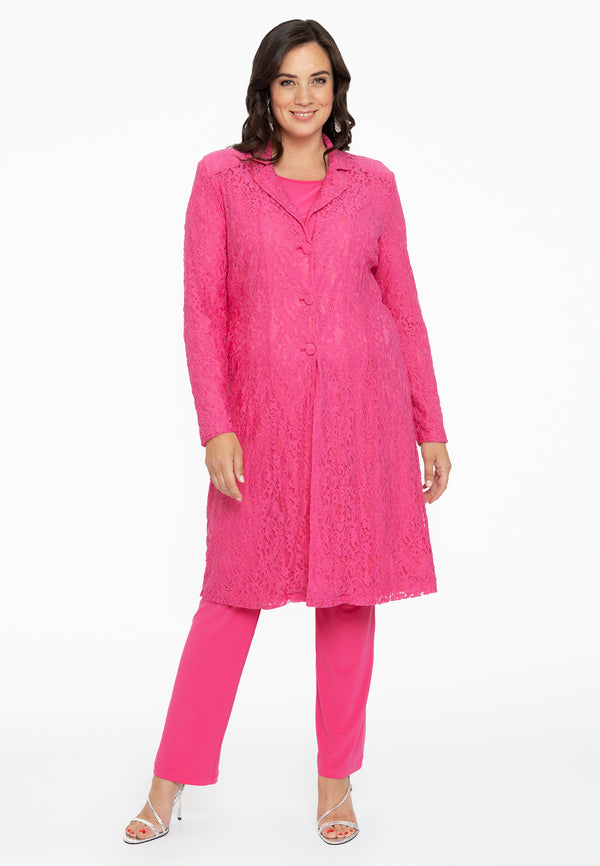 Yoek Blazer LACE - Roze